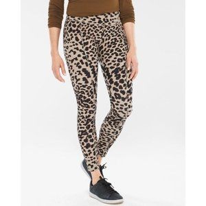 Zenergy by Chico's Leopard Animal Print Leggings Women's Size 2P (L/12 P…